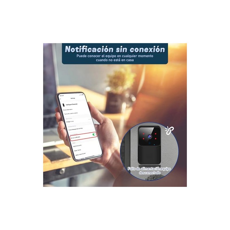 Yakiter Video Timbre Inteligente, Mbre Inalambrico Exterior con Camara,Timbre Inteligente