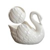 CIYODO Succulent Flowerpot Ceramic Pots Drainage Swan Shaped Planter for