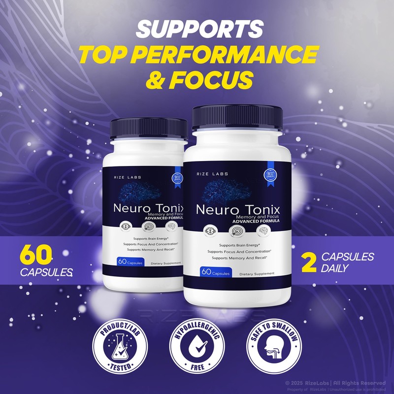 rize labs - Neuro Tonix Advanced Formula Capsules for Memory