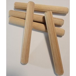 Pinehurst Crafts 5/8 Inch x 5 Inch Fluted Wood Dowel Pins, Great for Furniture, Cabinetry and Crafts Projects, Pack of 20