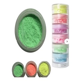 Xiaoya Sombras Neón 6 Colores en Polvo Hipoalergénicas para Ojos