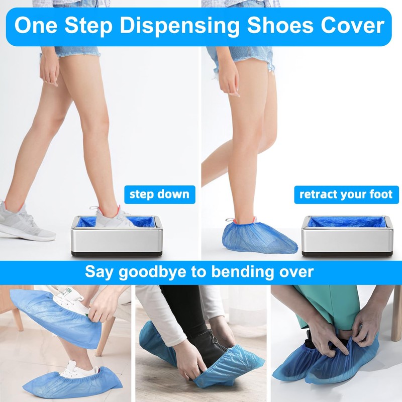 Blemoacha Shoe Covers Dispenser with 200pcs Disposable Shoe Covers Non