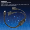 Extension Y Splitter Power Cord 3 Pin 1 to 2