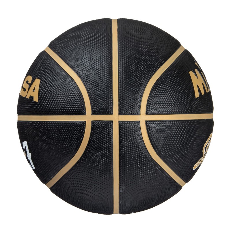 Mikasa BB702B-BKGL-EC Basketball, Size 7, Rubber, Black/Gold, Recommended Internal Pressure