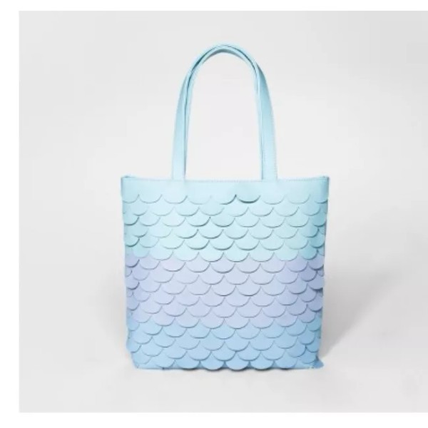 Cat & Jack Girls Mermaid Scaled Totebag Lavender & Purple,Purse