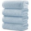 AYO Bath Towels, Set of 4, Sky Blue, Hotel Specifications,