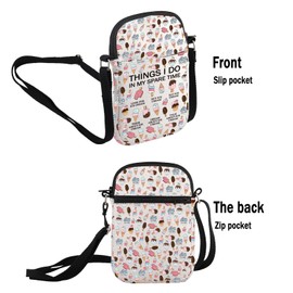 G2TUP Popsicle Lover Gift My Spare Time Ice Cream Tote Bag Soft ServeHandbag Foodie Gelato Lover Funny Dessert Lover Gift (Time Ice Cream S)