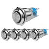 Larcele JSANKG-08 Momentary Metal Button with Light Indicator, DIY On/Off