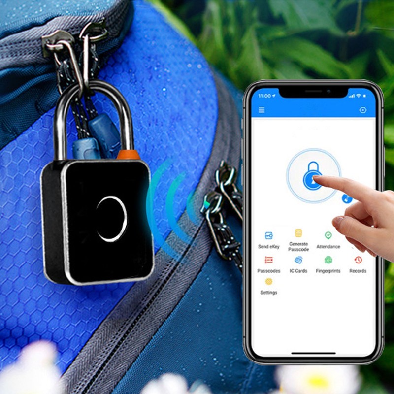 Fingerprint Padlock IP65 Waterproof Keyless Biometric Thumbprint Lock Smart Padlock