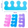 Set 3 Pares Separadores De Dedos Pies Silicona Flexible Celeste