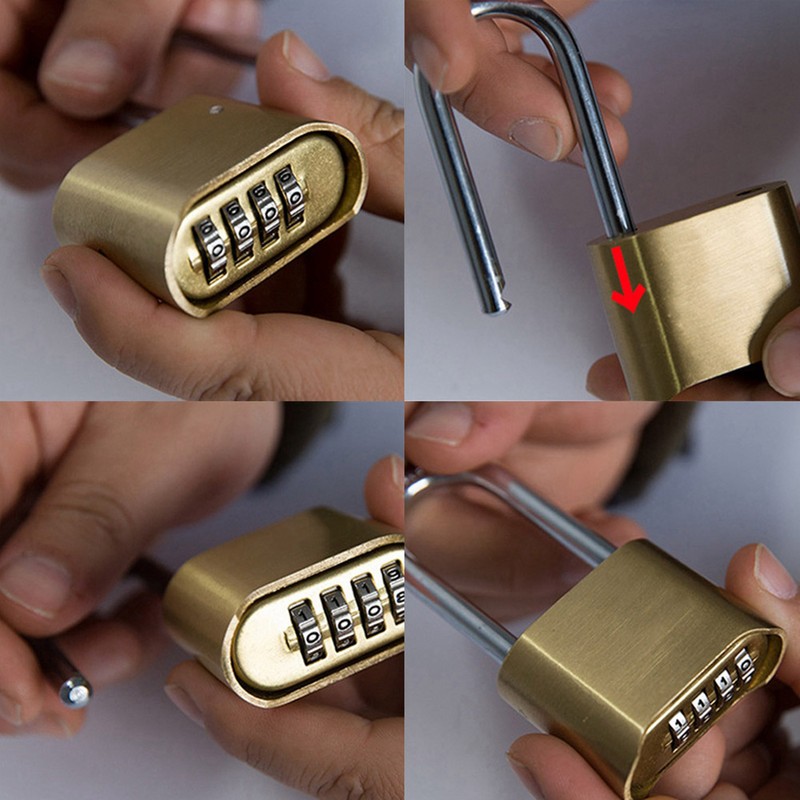 Outdoor Lock 4 Digit Combination Code Long lock Padlock Waterproof