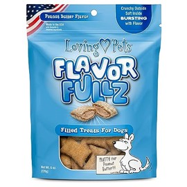 Loving Pets Flavorfullz Filled Treats for Dogs, Peanut Butter 6 oz.