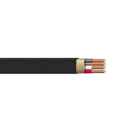 Nassau Electrical Supply 2/3 NM-B Wire Copper Non-Metallic Sheathed Cable 600V Black (10FT)