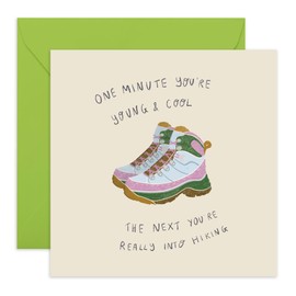 Central 23 Funny Birthday Cards For Men Women - One Minute You're Into Hiking - Girlfriend Birthday Card For Her - Funny Wife Birthday Cards - Gifts For Her Him They - Comes With Fun Stickers