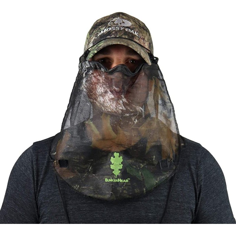 BunkerHead Bug Mesh Camo Head Concealment System, Mossy Oak Breakup