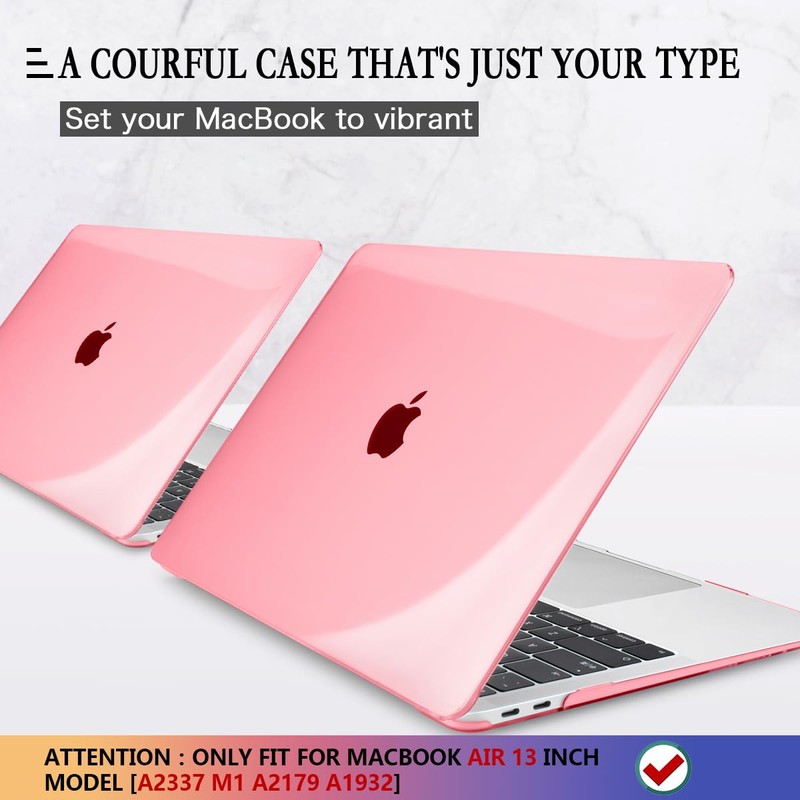 CISSOOK for MacBook Air 13 Inch Case Pink,Plastic Hard Shell