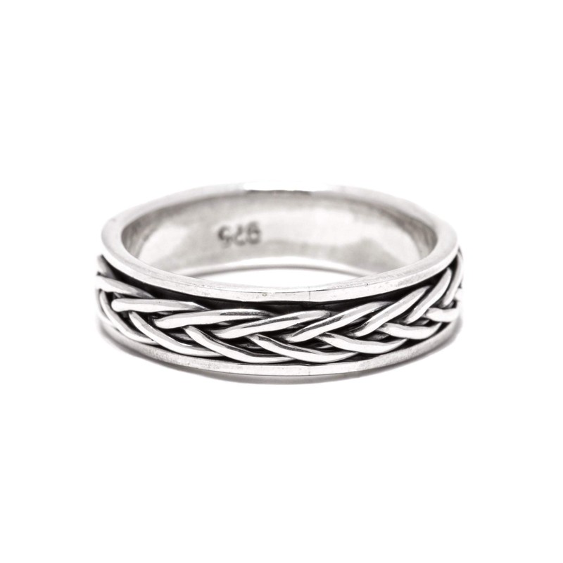 Windalf Wira Narrow Friendship Ring 5 mm Band Ring Braided