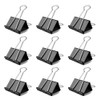 60 Pcs 25mm Mini Binder Clips, Black Metal Bulldog Clips,