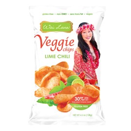 Wai Lana Veggie Chips Lime Chili (12 Pack of 4.5 Ounce Individual Bags) - Gluten Free, Non-GMO, Vegan, Zero Trans Fats