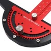 Woodworkers Edge Ruler Aluminum Alloy Red Black Adjustable Angle T