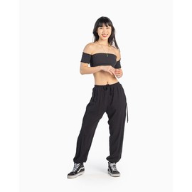 Buddha Pants Miami Jogger Harem Pants – Unisex Cotton Joggers with Pockets – Tapered, Casual for Yoga, Gym & Lounge Wear Black