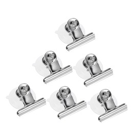 ARTIBETTER 6pcs Suction Cup with Clip for Hanging Coat Suction Cup Window Sign Holder PVC Silver