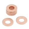 sourcing map 10 x 7 mm Inner Diameter Copper Washer