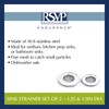 RSVP International Stainless Steel Kitchen Sink Strainer, Food Scrap Trap,