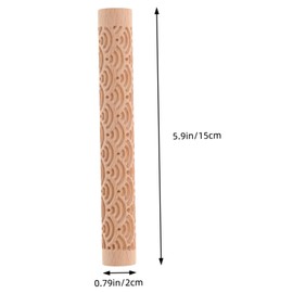 iplusmile Wooden Clay Texture Roller Convenient Embossing Tool for DIY Polymer Clay Crafts Lightweight Material Comfortable Grip for and Unique Artwork
