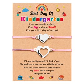 UNGENT THEM Back to School Stuff First Day of Kindergarten Bracelet Mommy and Me First Day of School Bracelet Mom and Daughter Mother Daughter Bracelets Back to School Gifts for Girls
