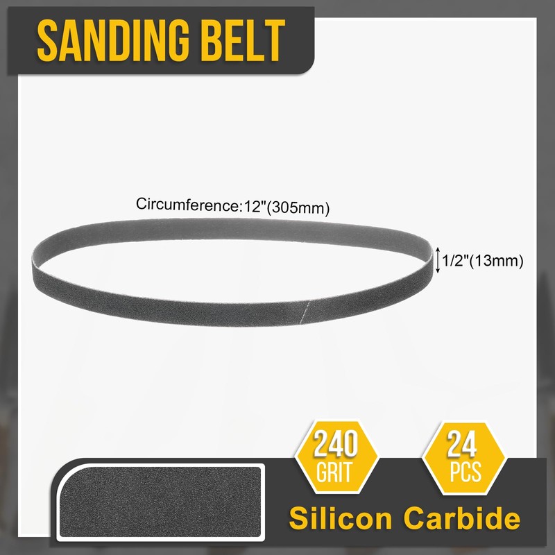 CoCud 1/2 x 12 Inch Sanding Belt, 24 Pcs 240