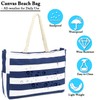 Fammart Fammart Large Canvas Beach Bag for Women - Waterproof