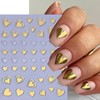 6Pcs Heart Bows Nail Art Stickers Valentine's Day 3D Self