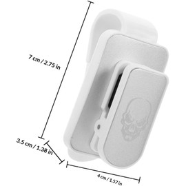 Cabilock 2 Piezas Soporte para Gafas de Sol de Coche Verano Porta Gafas Visera del Coche en Abs Blanco Organizador y Percha en Interior de Automóvil