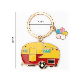 SHTALHST Camper Keychain, Stainless Steel RV Keychain Gift for Camping Lovers, Gifts for RV Owners, Camping Decor for Camper, Thanksgiving, Christmas, & Valentine's Day for Family & Friends