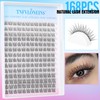 Natural Lash Extension Kit 168Pcs Lash Clusters Kit Wispy Eyelash