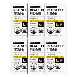 Hurum Real Sleep 1200mg x 30 tablets (6) / JJ Mall / 휴럼 리얼슬립 1200mg x 30정 6개 / JJ몰