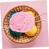 Hohopeti 1 Roll Comfortable Acrylic Yarn for Knitting Crocheting Multi