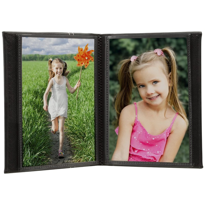 Neil Enterprises Inc. 4x6 Black Photo Album with White Stitching