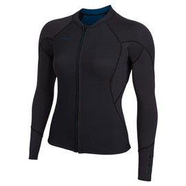 O'Neill Women's Hyperfreak Neo/Skins 1mm Wetsuit Jacket, Black, 10