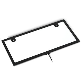 Illuminated LED License Plate POOPEE Full Surface Light Ultra High Brightness Ultra-Thin 8mm 12V 24V Compatible LED Number Frame 1 Piece