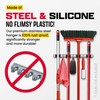 EFFEKTIVTOOLS Mop and Broom Holder Wall Mount – Self-Adhesive Stainless