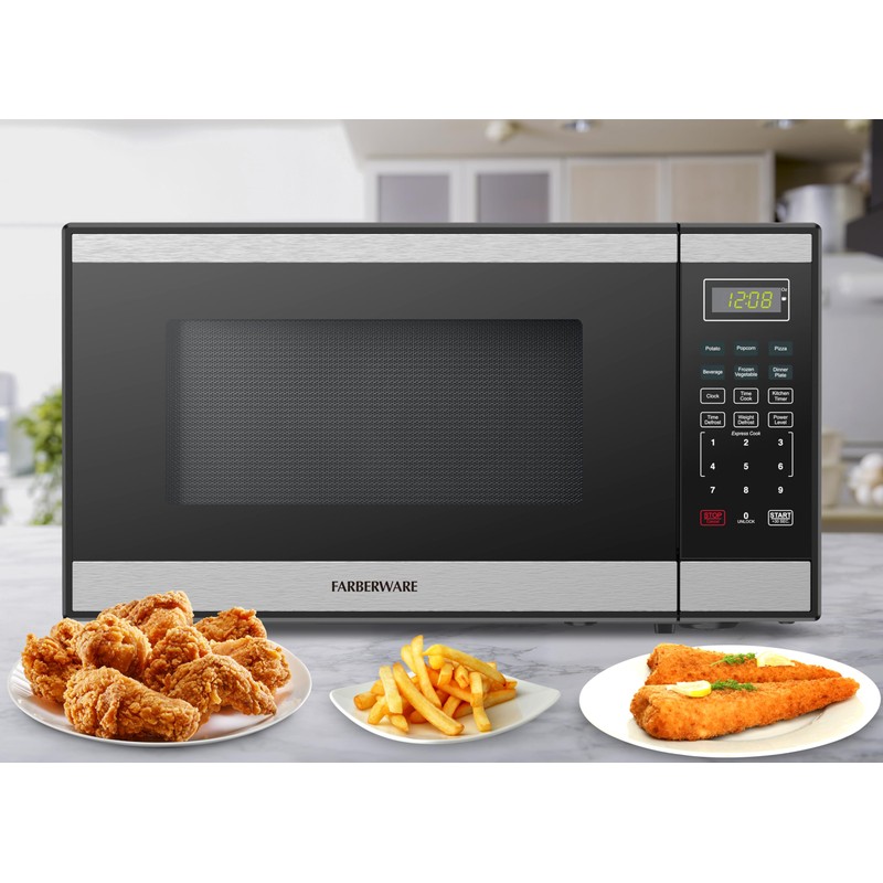 Farberware 1.1 Cu. Ft. Countertop Microwave Oven – 1000W Power,
