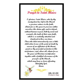 Saint Blaise Patron of Those with Throat Ailments Blessed Prayer Card and Silver Oxidized Medal Imported from Italy
