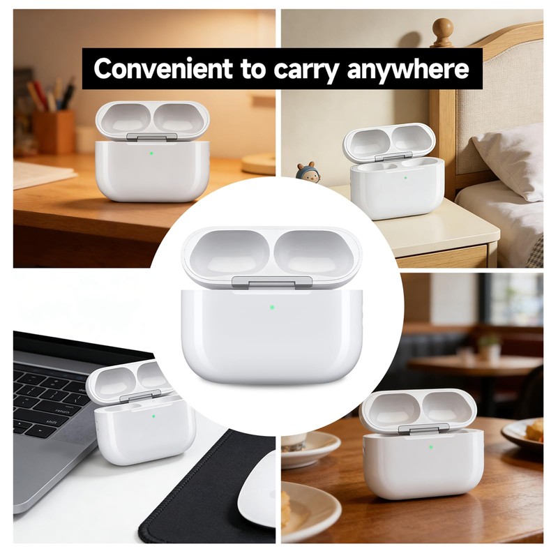 Aelebey Replacement AirPods Pro 3 Charging Case, C Port,Double-Tap Pairing
