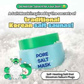 Lab.it Pore Salt Mask (50g/1.69 oz) – Self-Heating Face Mask with Korea Sea Salt, Pore Cleanser & Sebum Control for Oily Skin, Korean Sauna-Inspired, Warms to Melts Blackheads, Refines Skin Texture