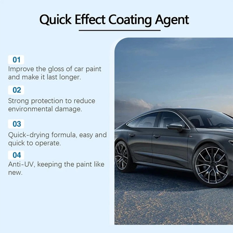 Car Coating Spray,Quick Effect Coating Agent,Car Scratch Wax Polish Spray