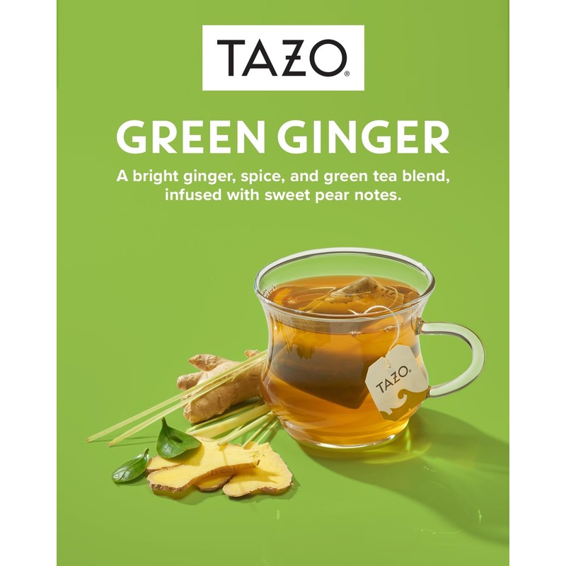 Tazo Green Ginger Tea Bags Green Tea 20ct