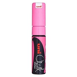 UNI CHALK PWE-8K FL PINK MARKER CHISEL TIP 8.0mm - Single Marker