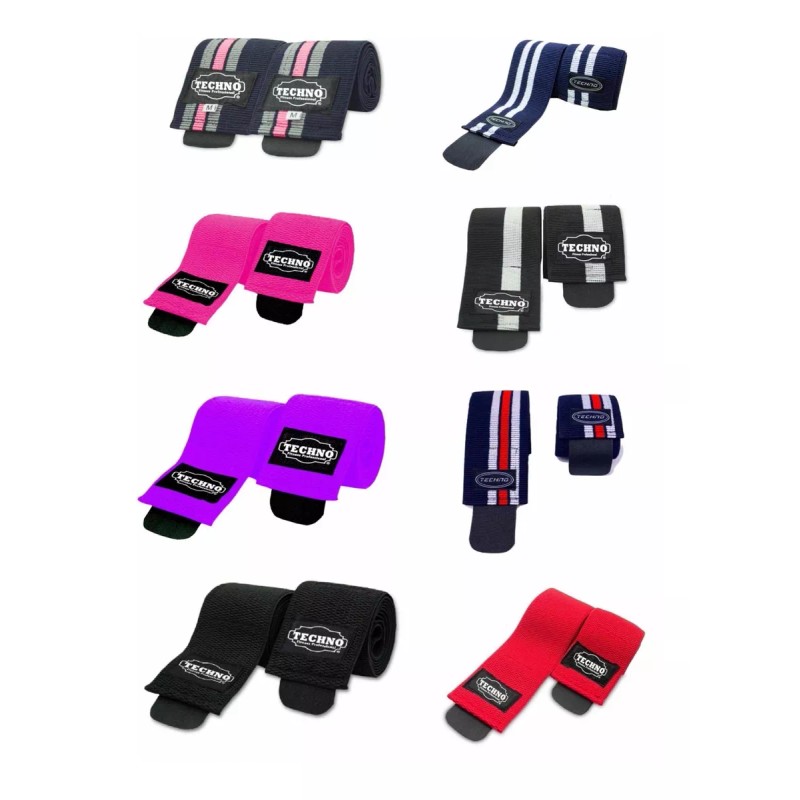 Techno Cinturón + Vendas Para Rodillas + Guantes Pack Premium